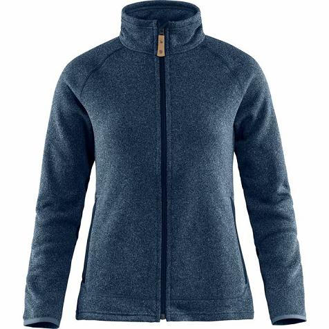 Fjallraven Women Övik Sweater Navy PH217458 Philippines